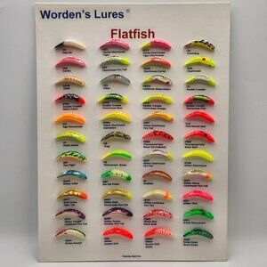 Yakima Baits Wordens Lures Flatfish Display Board 44 Colors 422879 Fishing